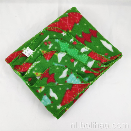 Kerst Tree Print Design Two Side Bushed Fleece Polar Fleece Deken